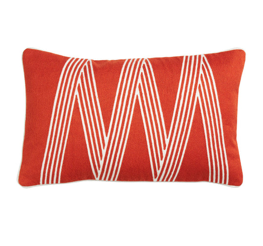 Barbados Chevron 30x50cm Filled Cushion Orange