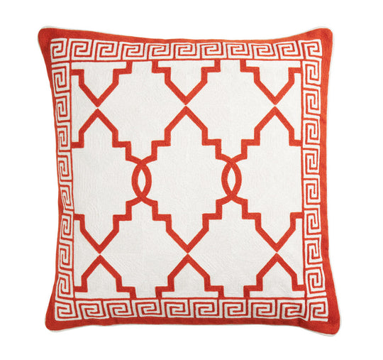 Barbados Lattice 50x50cm Filled Cushion Orange