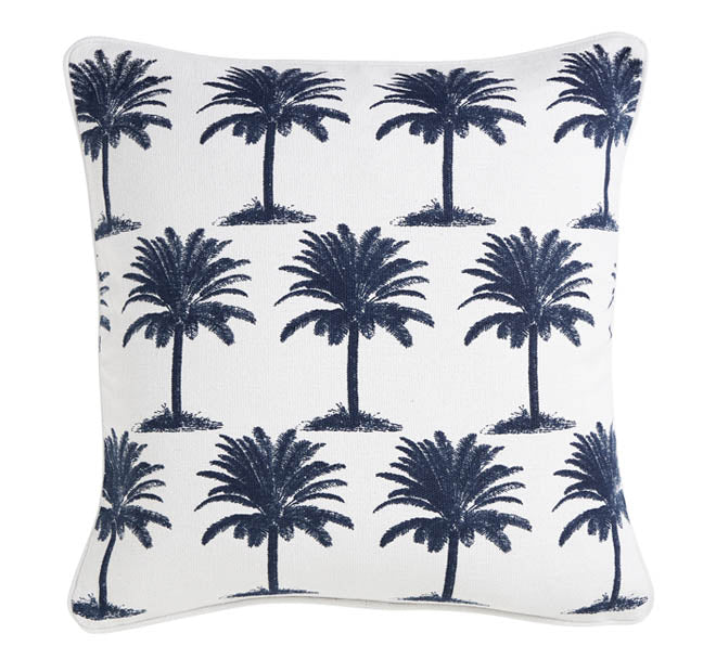 Blue Island 50x50cm Filled Cushion White