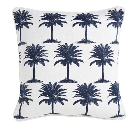 Blue Island 50x50cm Filled Cushion White