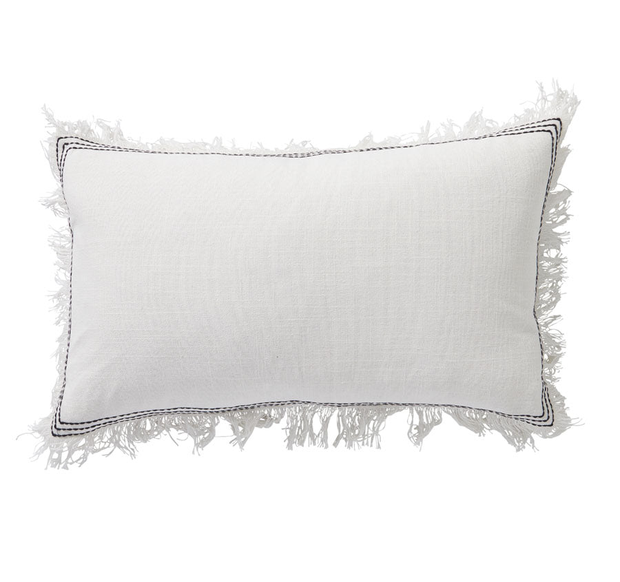 Coco Linen Blanc 30x50cm Filled Cushion White