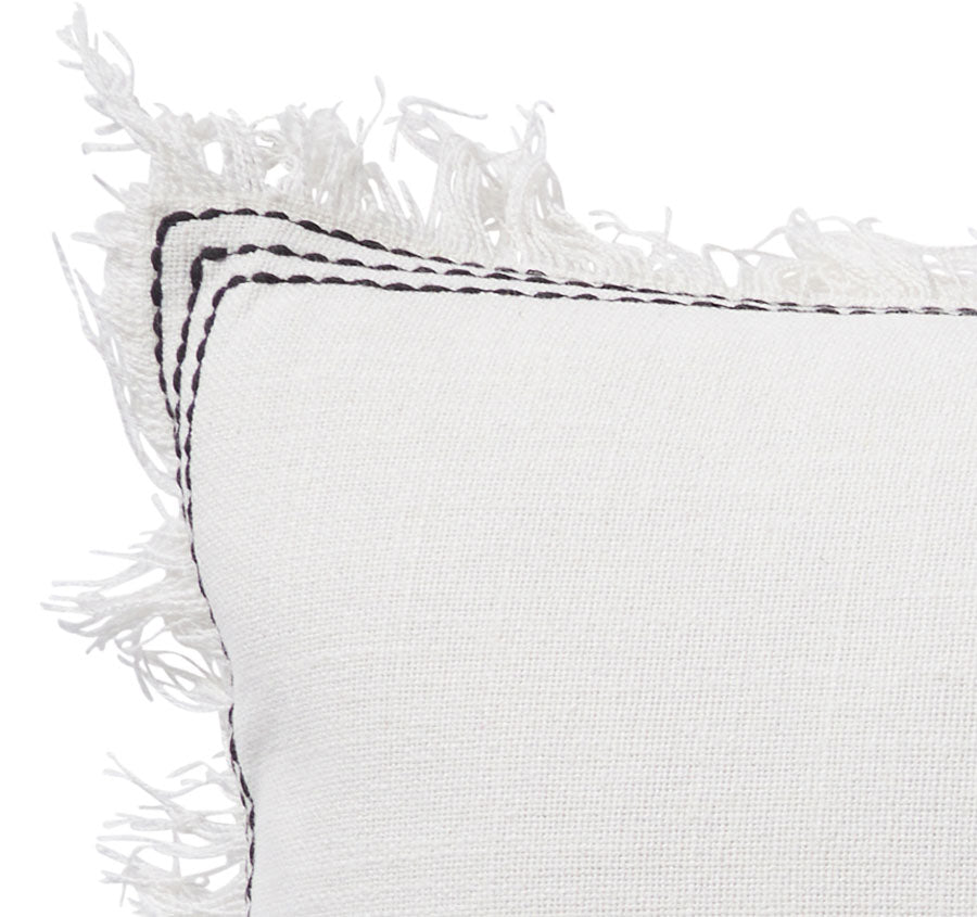 Coco Linen Blanc 30x50cm Filled Cushion White