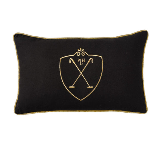 Country Polo 30x50cm Filled Cushion Black