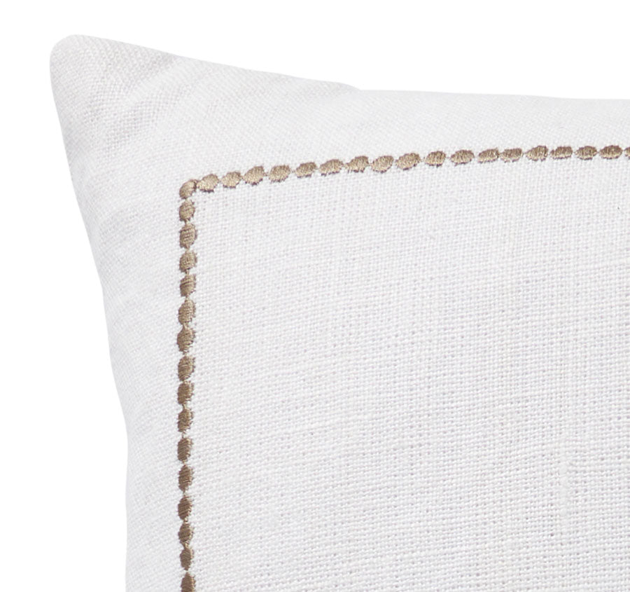 Equestrian Luxe Blanc 50x50cm Cushion White