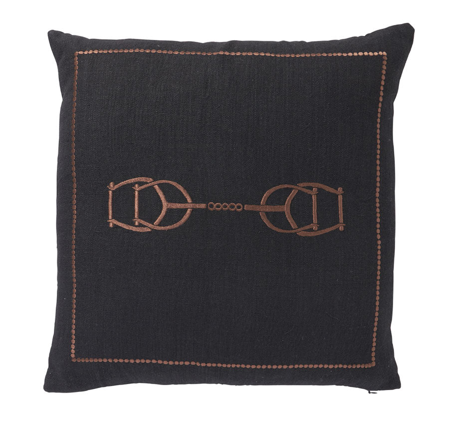 Equestrian Luxe Noir 50x50cm Cushion Black
