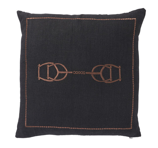 Equestrian Luxe Noir 50x50cm Cushion Black