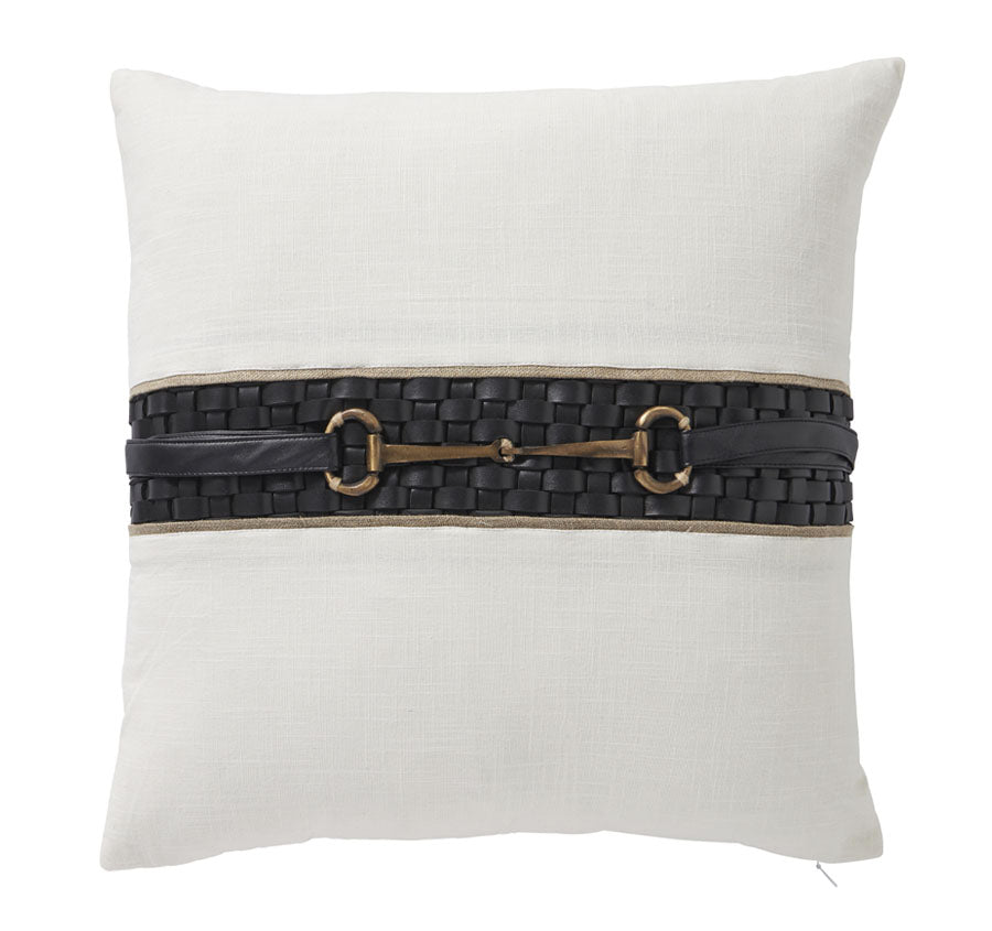 Equine Leather Luxe 50x50cm Cushion White