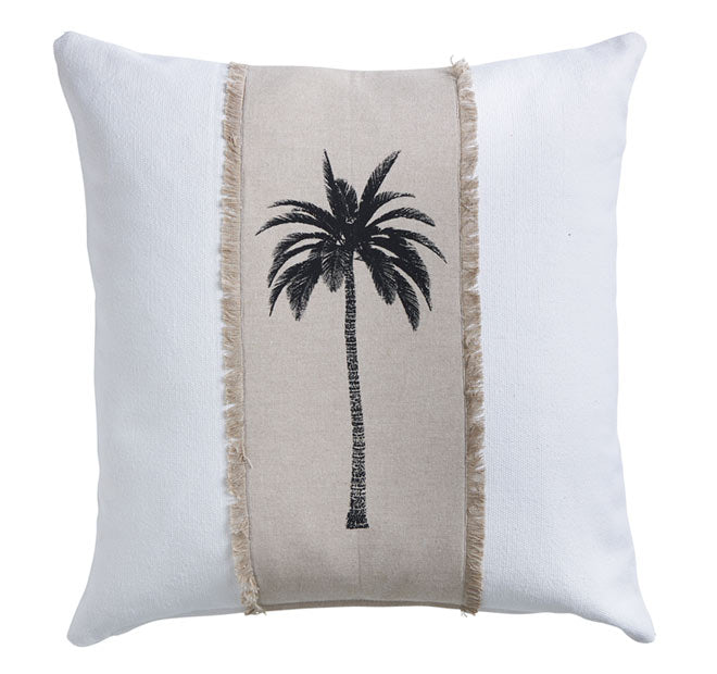 Havana Palm 50x50cm Filled Cushion White