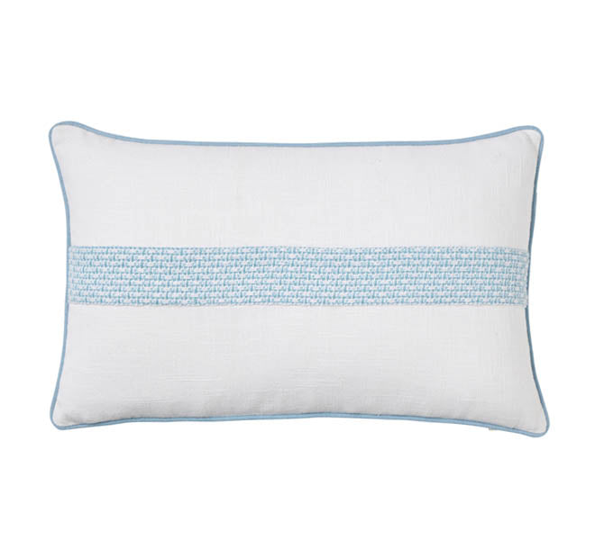 Jacquard Luxe 30x50cm Filled Cushion Blue