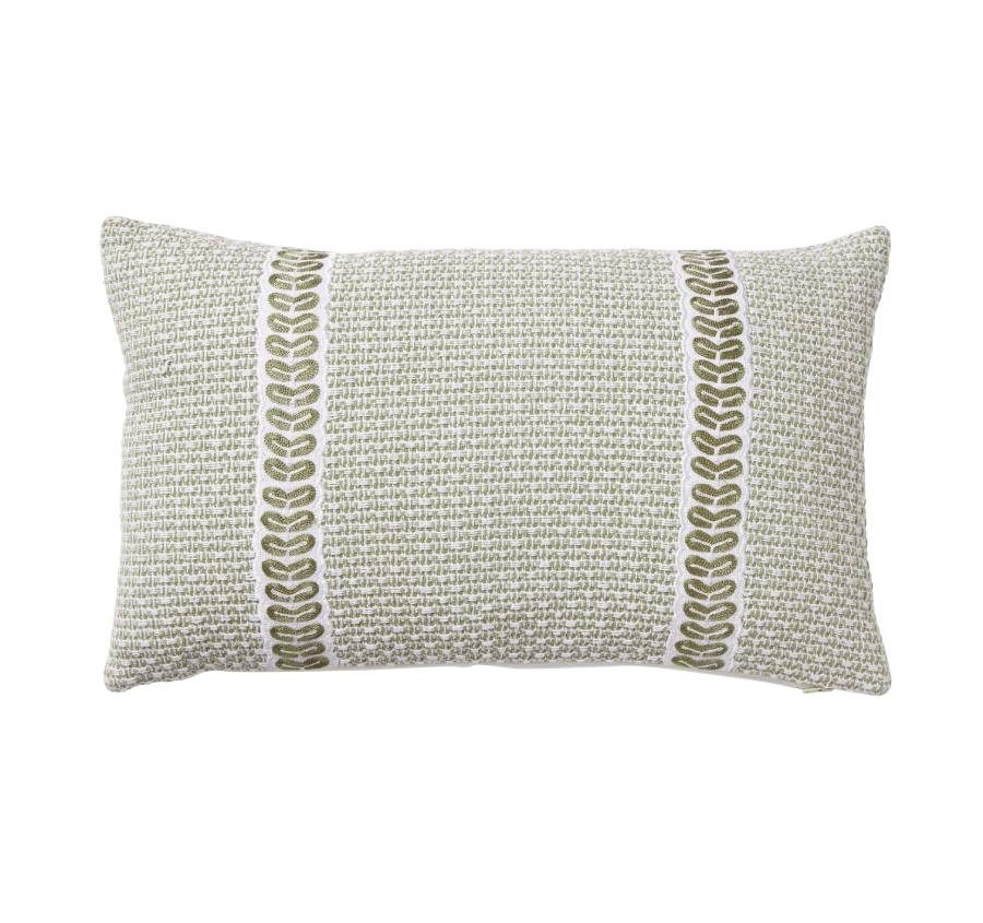 Jacquard Luxe 30x50cm Filled Cushion Sage