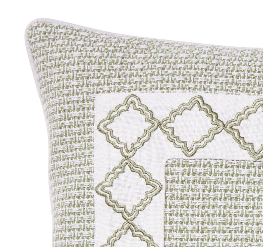 Jacquard Luxe 50x50cm Filled Cushion Sage