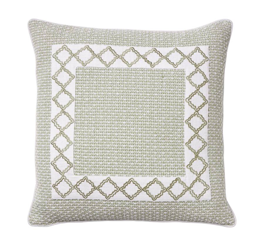 Jacquard Luxe 50x50cm Filled Cushion Sage