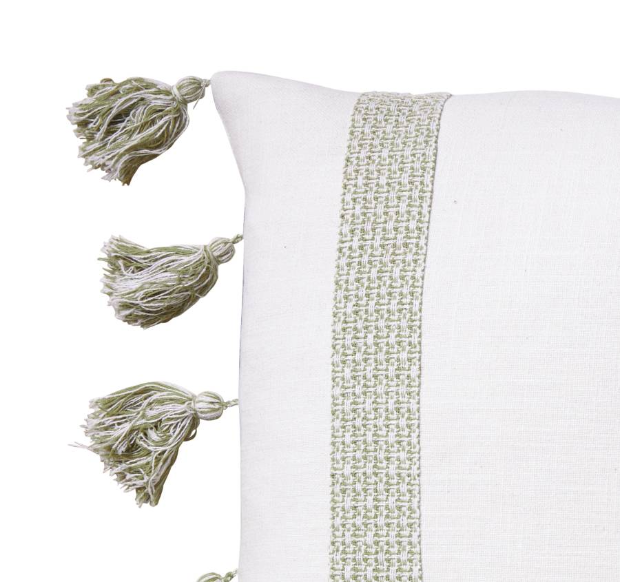 Jacquard Stripe 50x50cm Filled Cushion Sage