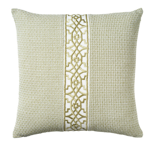 Jacquard Tile 50x50cm Filled Cushion Sage
