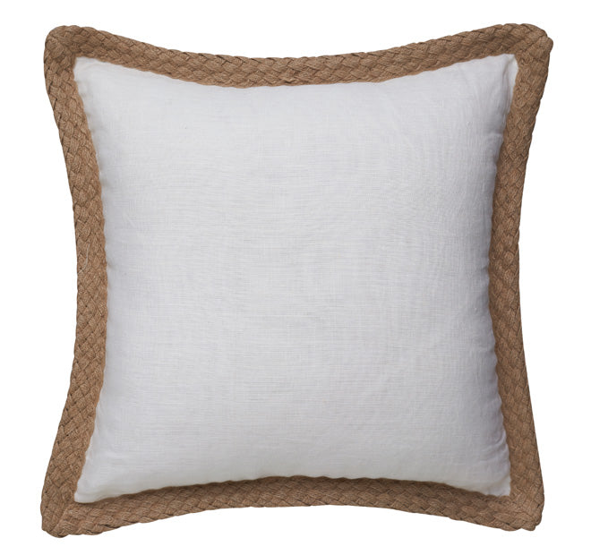 Jute 50x50cm Filled Cushion White