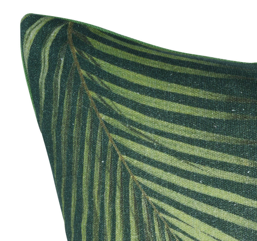 Leafy Palm 50x50cm Filled Cushion Green