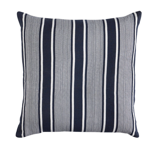 Linen Capri Stripes 55x55cm Filled Cushion Navy