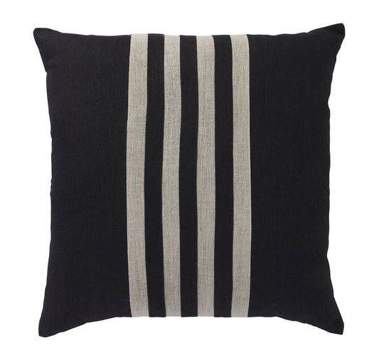Linen Colette Stripes 50x50cm Cushion Black