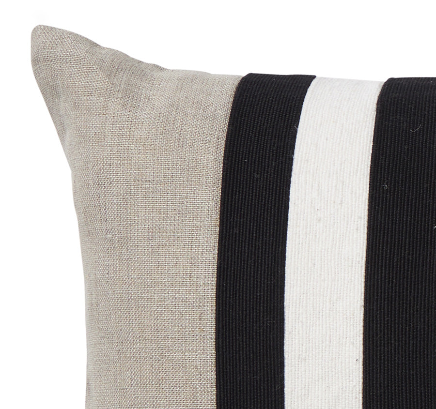 Linen Duo 30x50 Cush Black