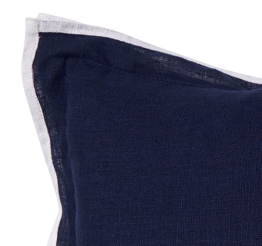 Linen Edge 50x50cm Filled Cushion Navy