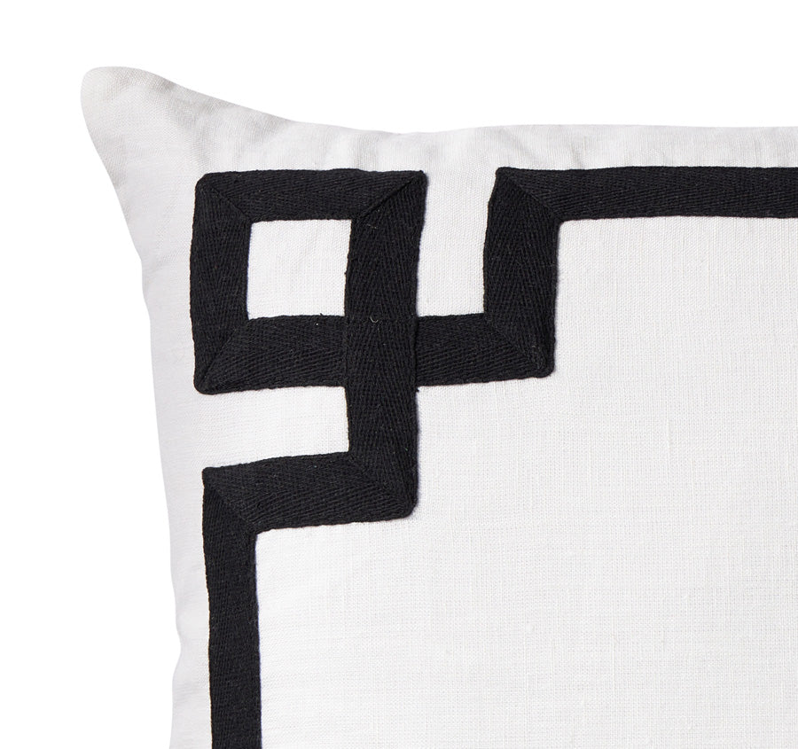 Linen Key 50x50cm Filled Cushion Black