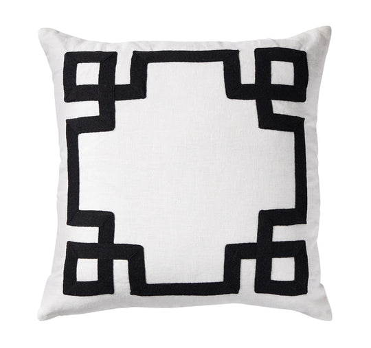 Linen Key 50x50cm Filled Cushion Black