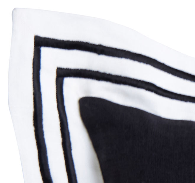 Linen Milano 50x50cm Filled Cushion Black