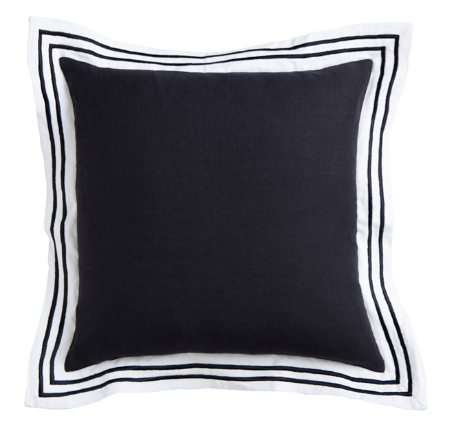Linen Milano 50x50cm Filled Cushion Black