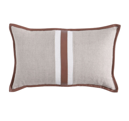 Linen Montana Stripe 30x50cm Filled Cushion Sand