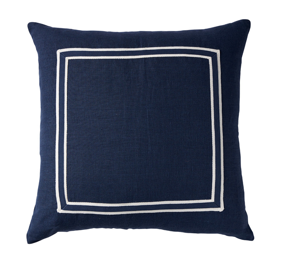 Linen Newport 50x50cm Filled Cushion Navy