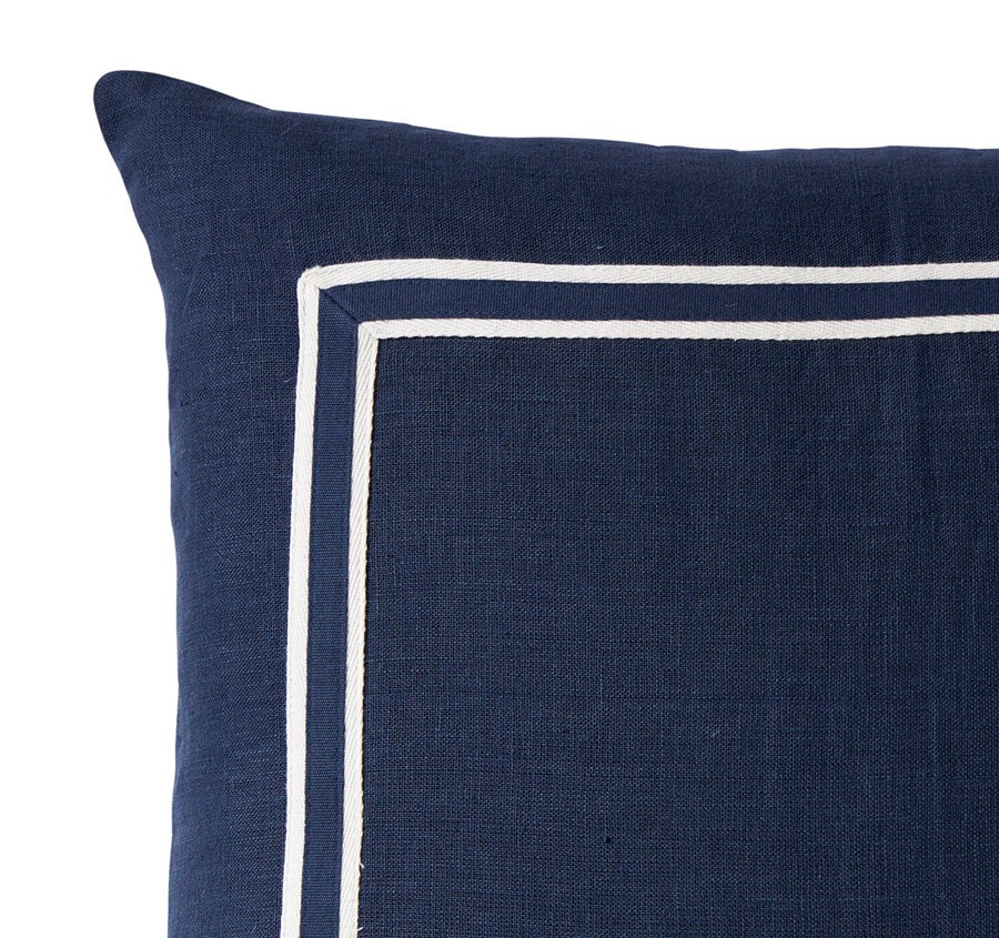 Linen Newport 50x50cm Filled Cushion Navy