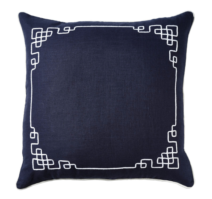 Linen Newport 50x50cm Filled Cushion Navy