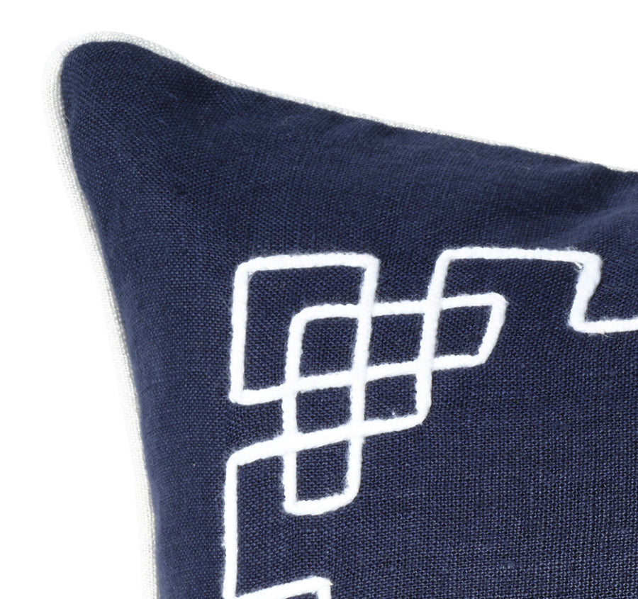 Linen Newport 50x50cm Filled Cushion Navy