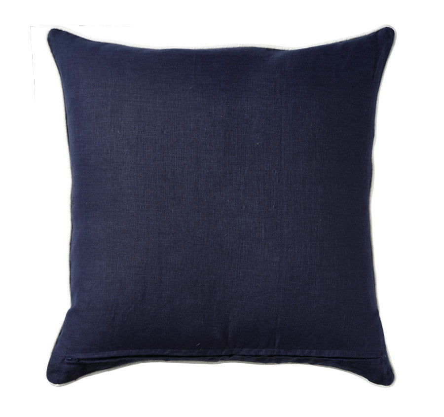 Linen Newport 50x50cm Filled Cushion Navy