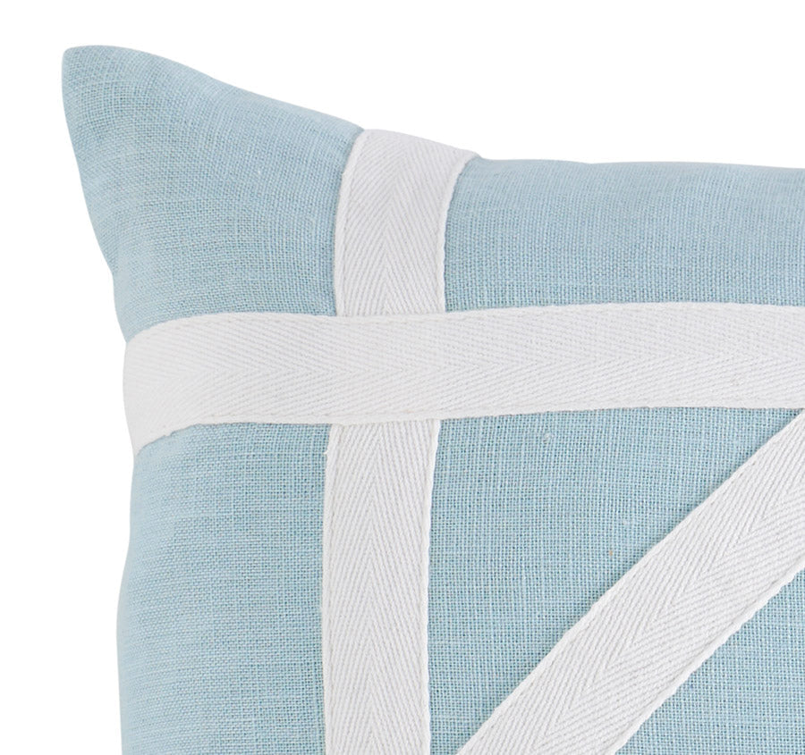 Linen Newport 55x55cm Filled Cushion Sky Blue