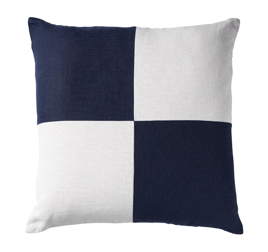 Linen Squares 60x60cm Filled Cushion Navy