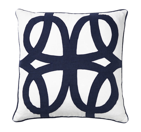 Linen Thea 50x50cm Filled Cushion Navy