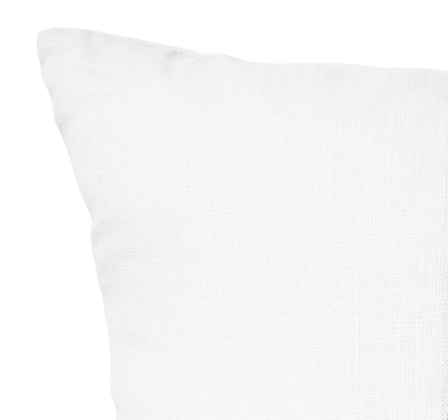 Linen Velvet Stripe 50x50cm Filled Cushion White