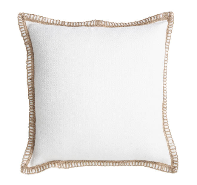 Mykonos Blanc 50x50cm Filled Cushion White