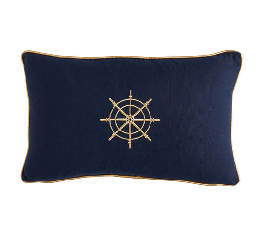 Nautical 30x50cm Filled Cushion Navy