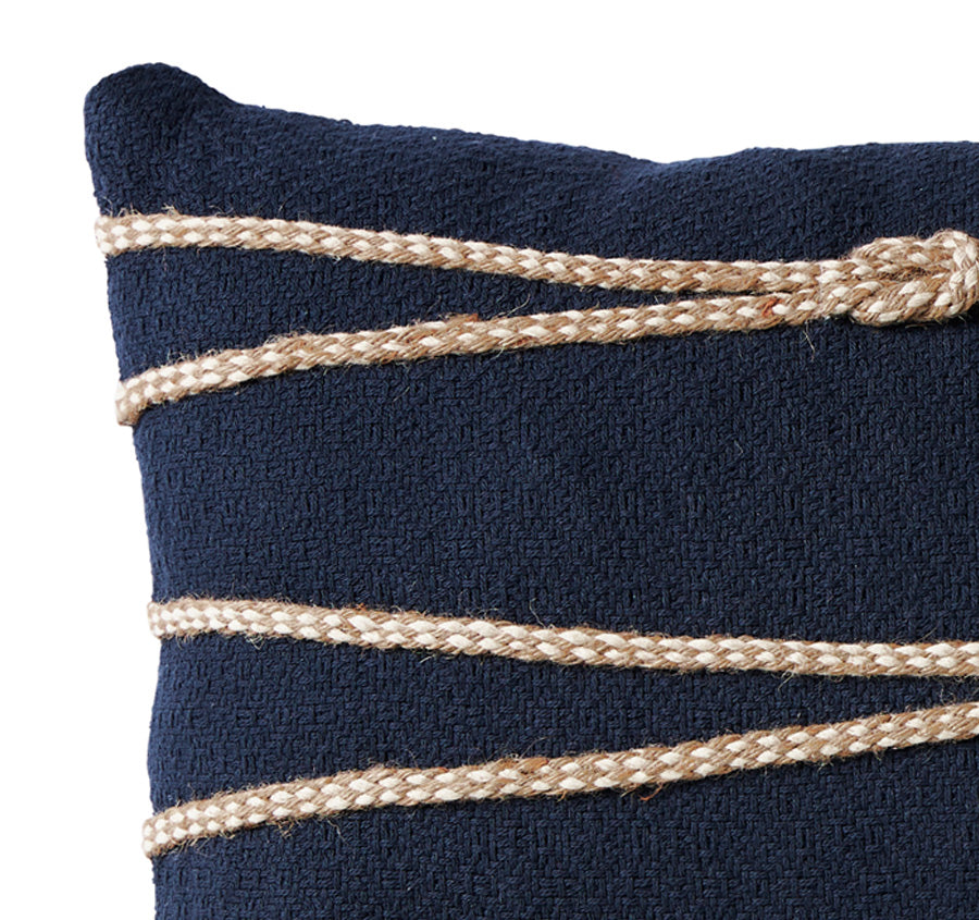 Newport Rope 30x50cm Filled Cushion Navy 