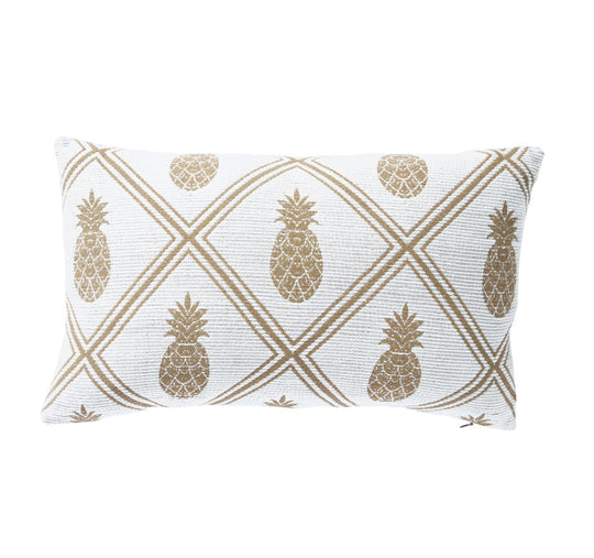 Noosa Tropics 30x50cm Filled Cushion White