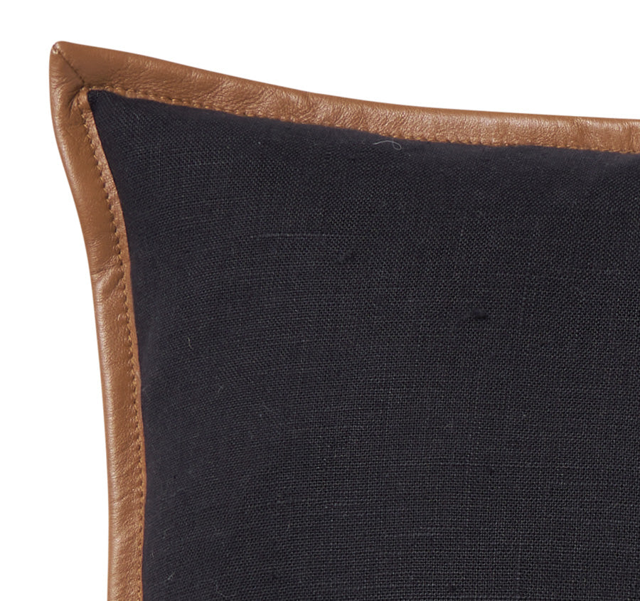 Portofino Stripe 30x50cm Filled Cushion Black