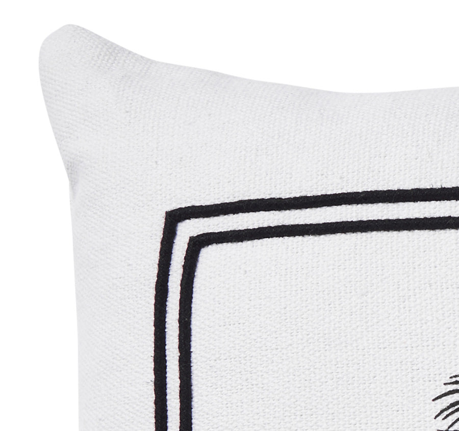 Raffles Palm 50x50cm Filled Cushion Black