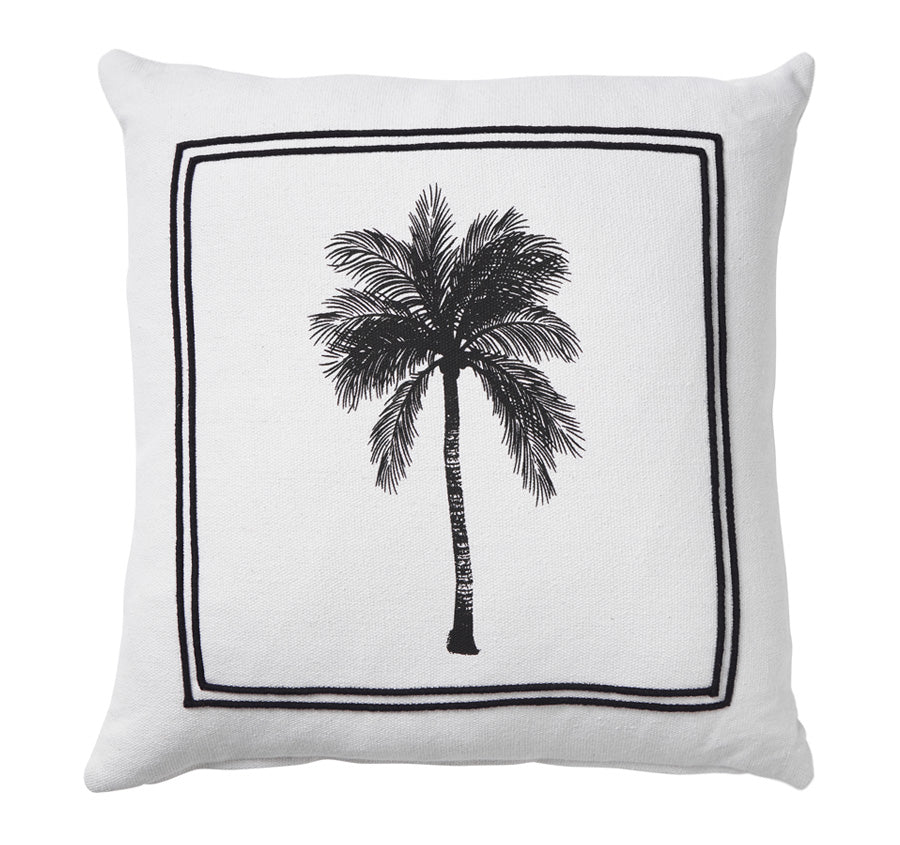 Raffles Palm 50x50cm Filled Cushion Black