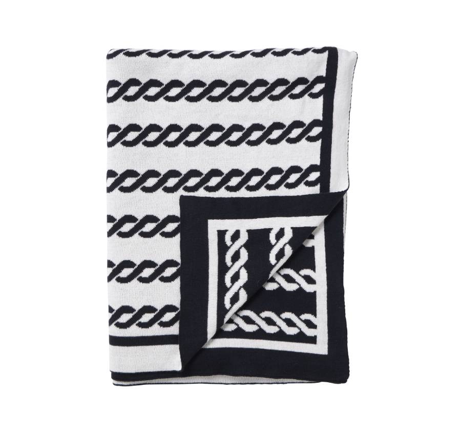 Rope 130x170cm Throw Rug Navy