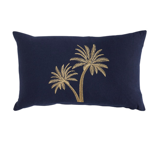 Royal Navy Palm 30x50cm Filled Cushion
