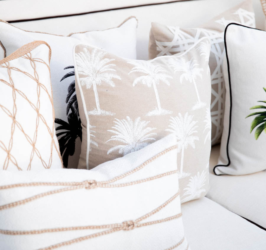 Mykonos Rope 30x50cm Filled Cushion White
