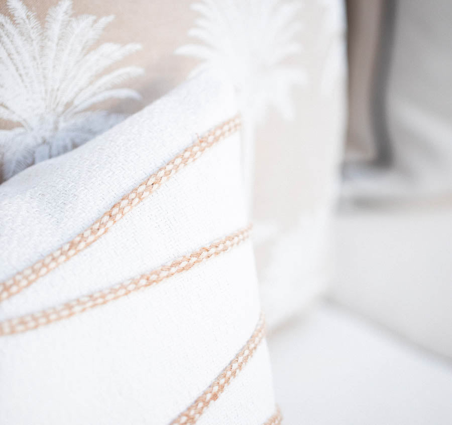 Mykonos Rope 30x50cm Filled Cushion White