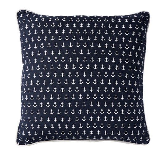 Yachting Anchor 50x50cm Filled Cushion Navy